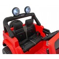 Jeep Wrangler Rubicon dětská baterie červená dálkové rádio MP3 LED kola EVA