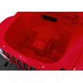 Jeep Wrangler Rubicon dětská baterie červená dálkové rádio MP3 LED kola EVA