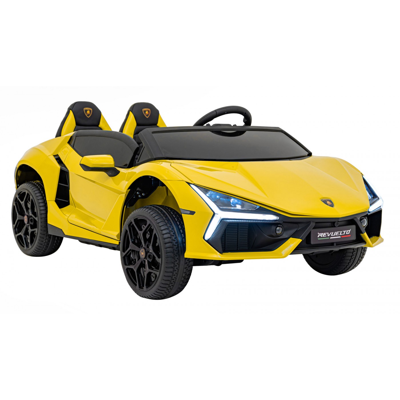 Žluté vozidlo Lamborghini Revuelto XL