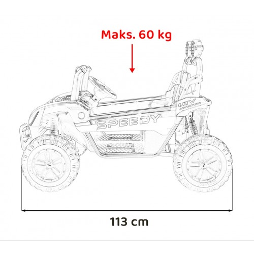 Buggy SPEEDY 4x4 růžová