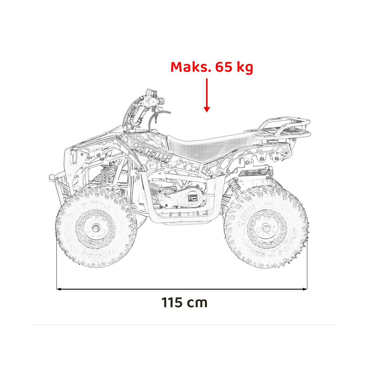 Čtyřkolka 49CC SIRIUS Blue Combustion Quad