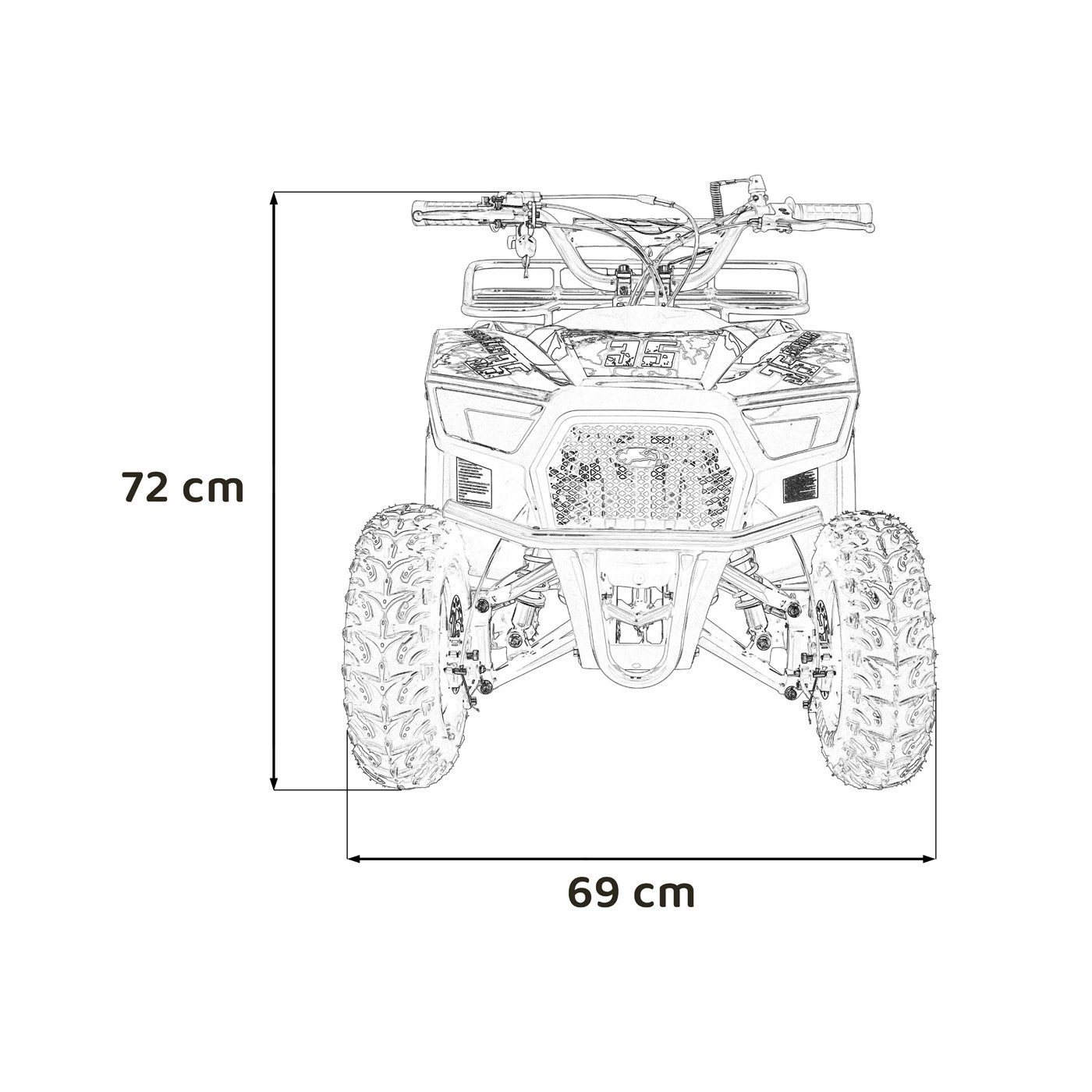 Spalovací čtyřkolka 49CC SIRIUS černá