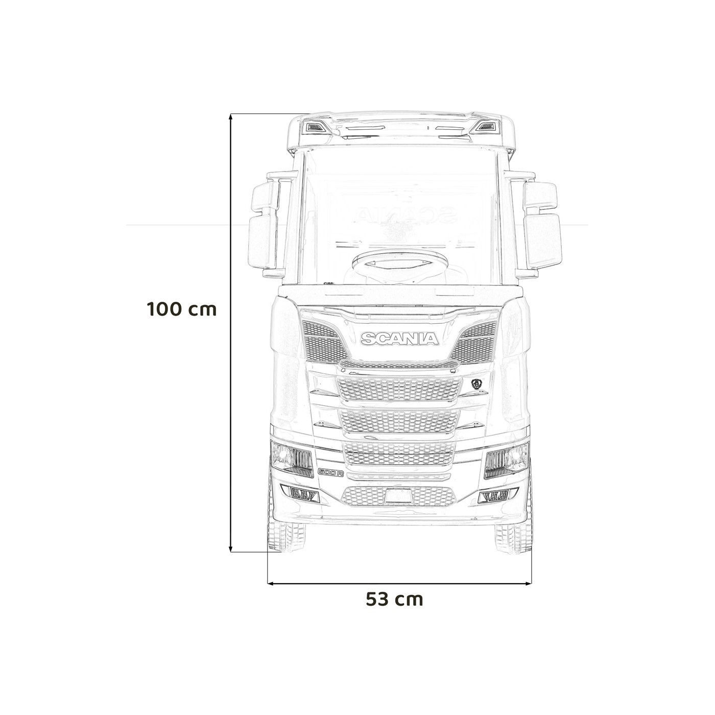 Vozidlo Scania R-SERIE natřené červeně