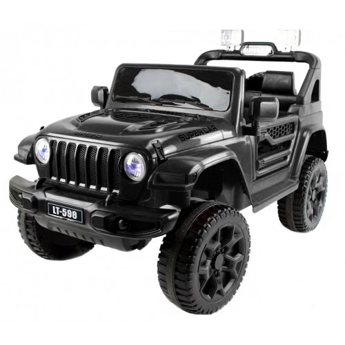 Jeep SUPERCAR 4x4 vozidlo natřené černou barvou