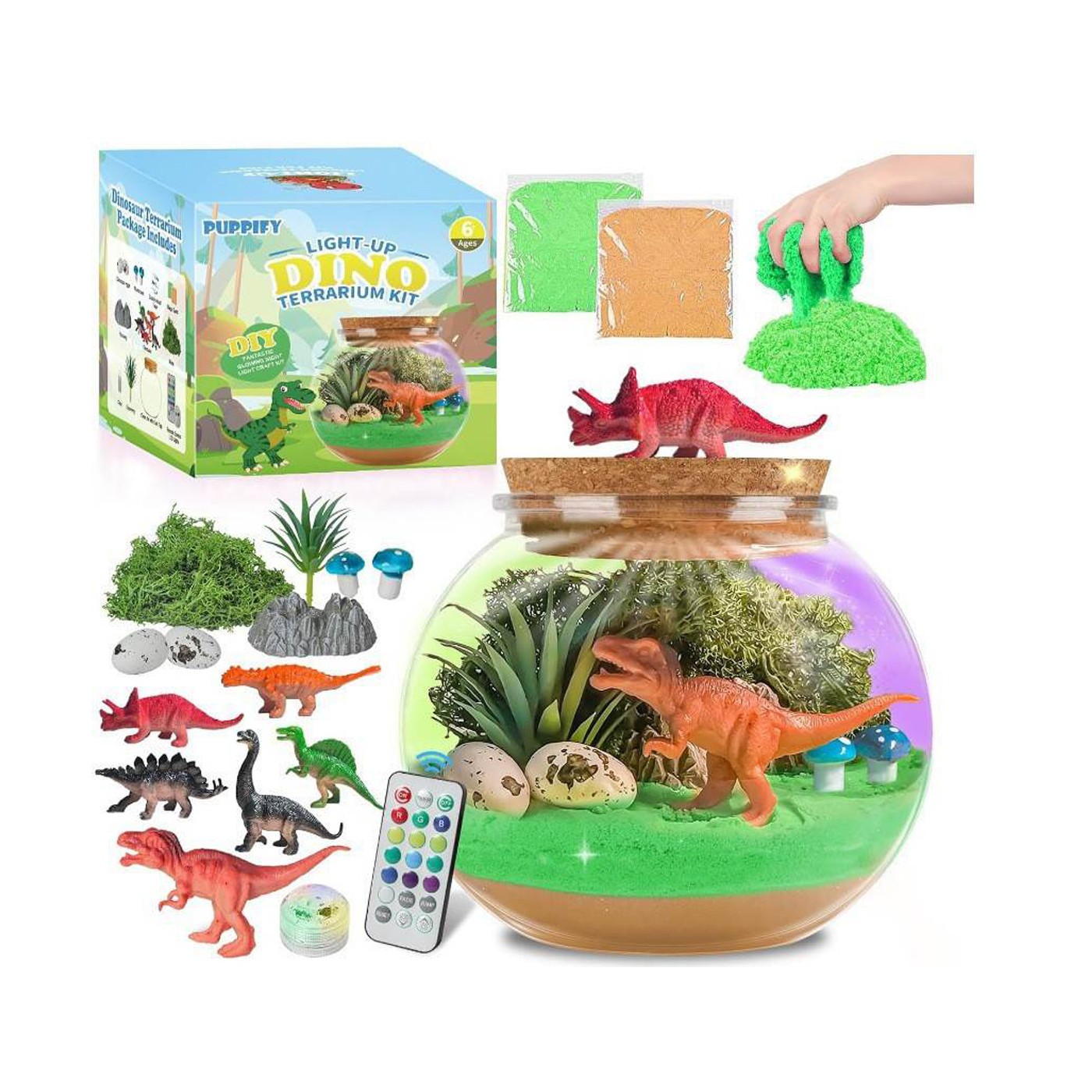 Světelná koule poháněná dinosaury