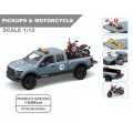 Sada terénních aut se světly a zvukem + motocykl