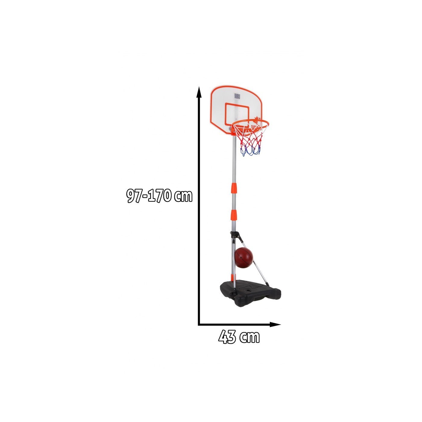 Basketbalový míč 170cm Elektronické počítadlo bodů