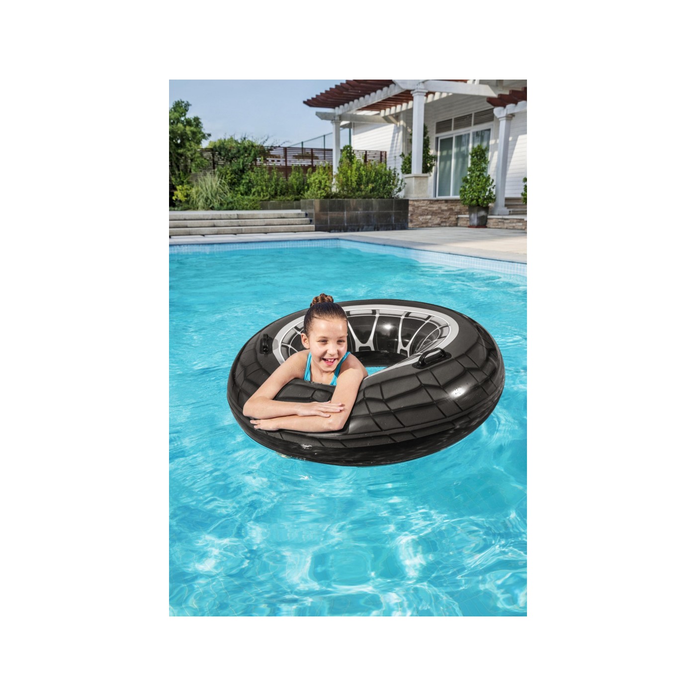 Nafukovací plavecké kolo BESTWAY Tire 119cm Vinyl + rukojeti