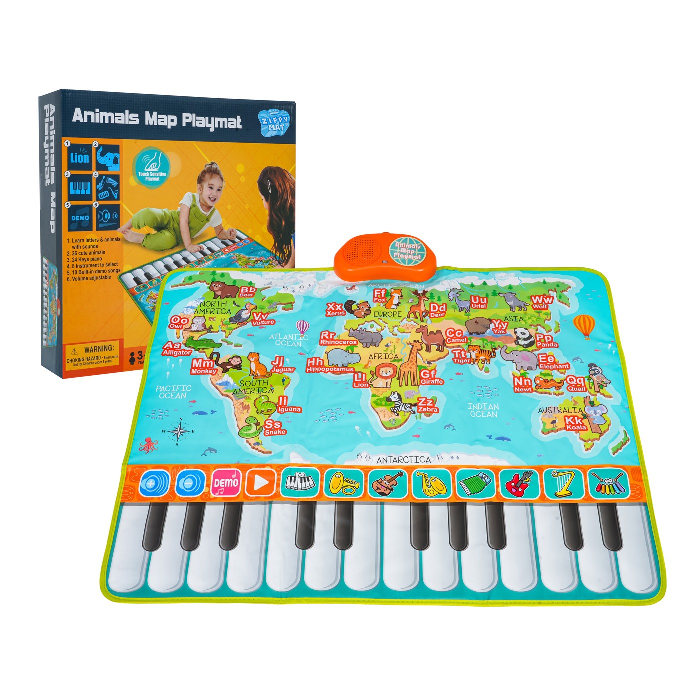Hudební podložka Animal World Keyboard