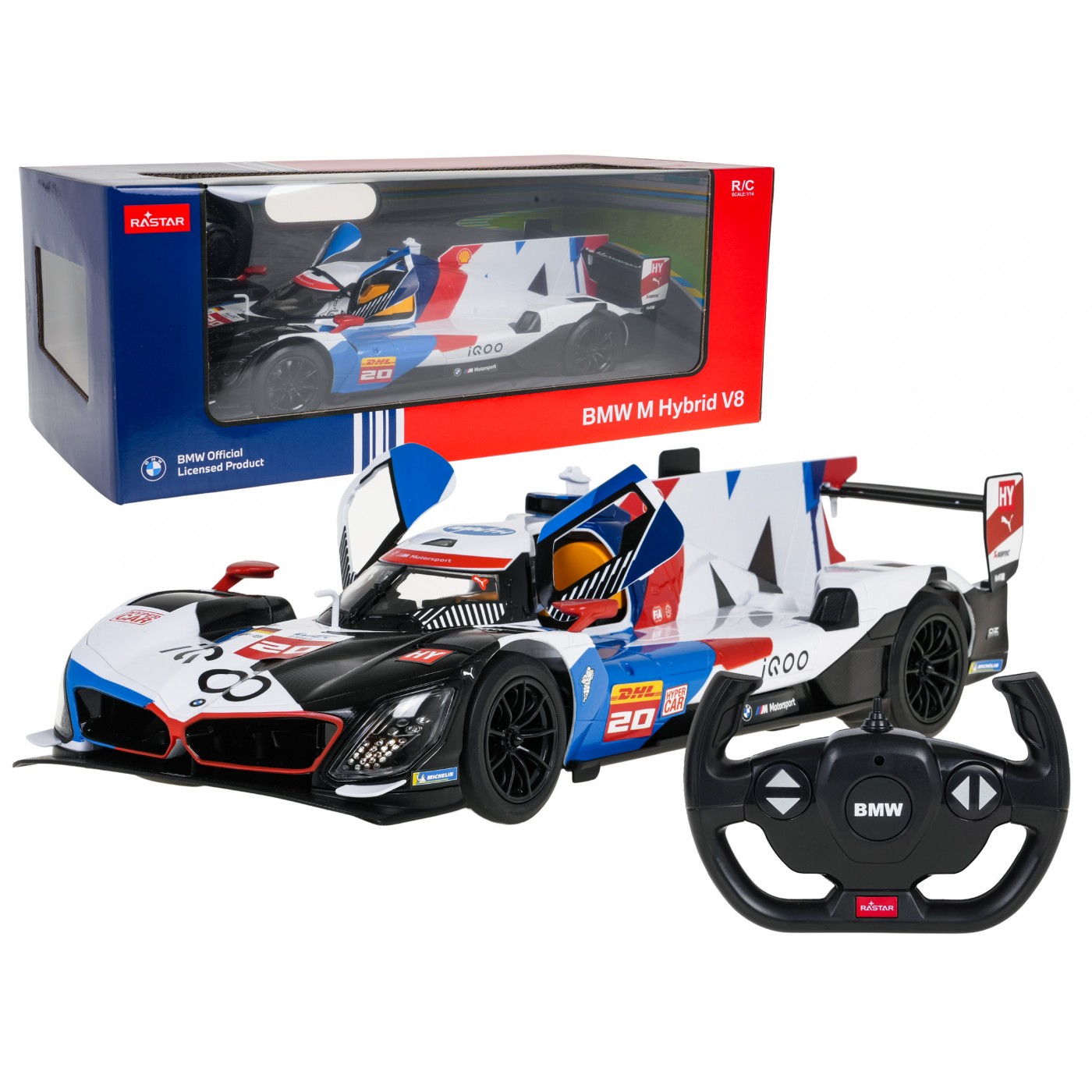 Autíčko R/C 1:14 BMW M Hybrid V8 White RASTAR
