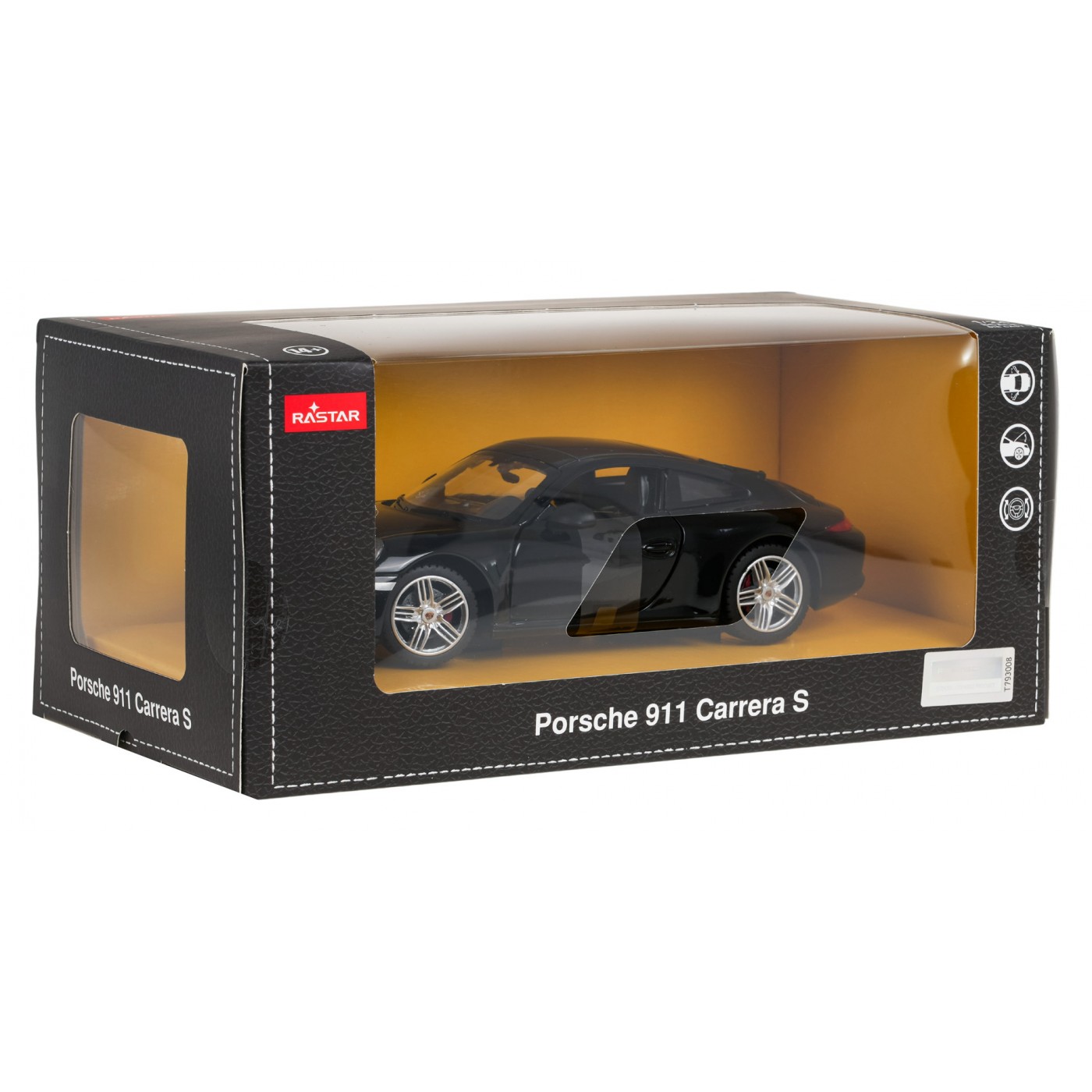 Kovové auto 1:24 Porsche 911 Black RASTAR