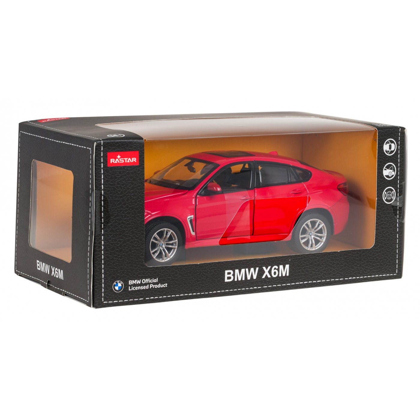 Kovové auto 1:24 BMW X6M Red RASTAR
