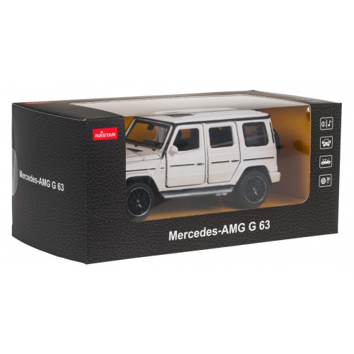 Kovové auto 1/32 Mercedes-Benz AMG G63 se zvukem White RASTAR