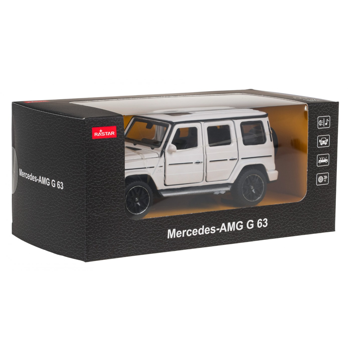 Kovové auto 1/32 Mercedes-Benz AMG G63 se zvukem White RASTAR
