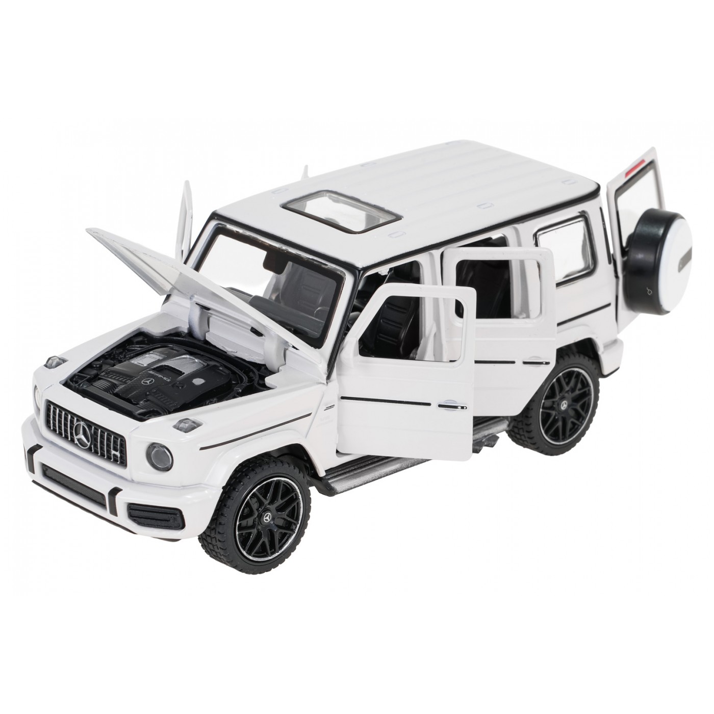 Kovové auto 1/32 Mercedes-Benz AMG G63 se zvukem White RASTAR