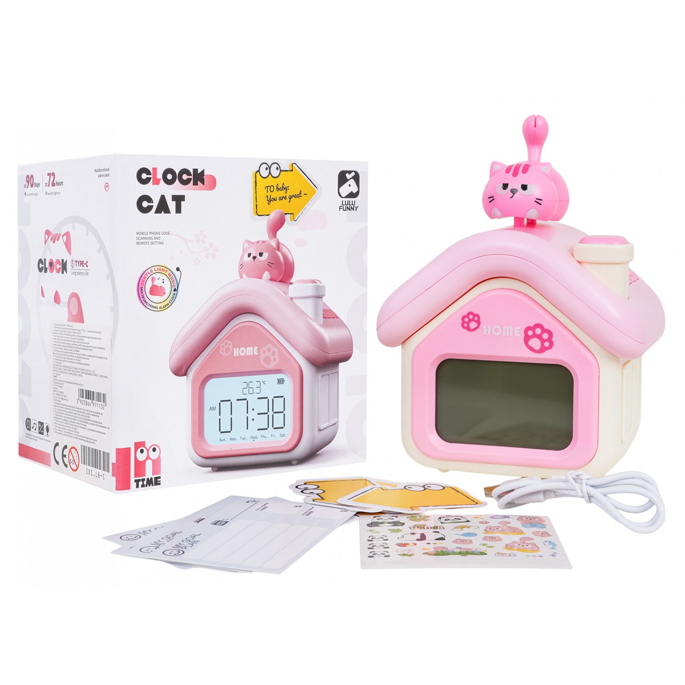 Budík Cat Watch
