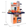 Stylová modrá dětská kuchyně 3+ vodovodní baterie + interaktivní hořák s párou + audio panel 65 el.