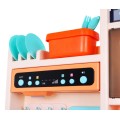 Stylová modrá dětská kuchyně 3+ vodovodní baterie + interaktivní hořák s párou + audio panel 65 el.