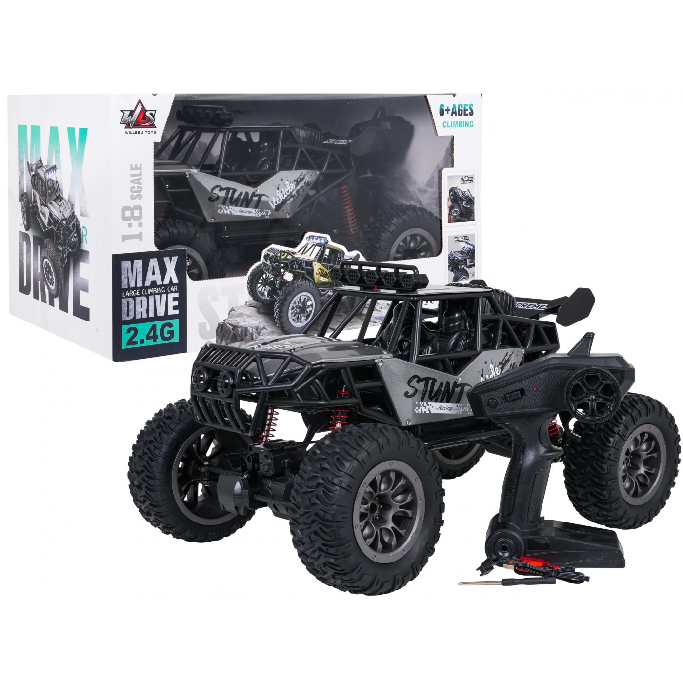 RC Crawler STUNT Racing Grey 1:8
