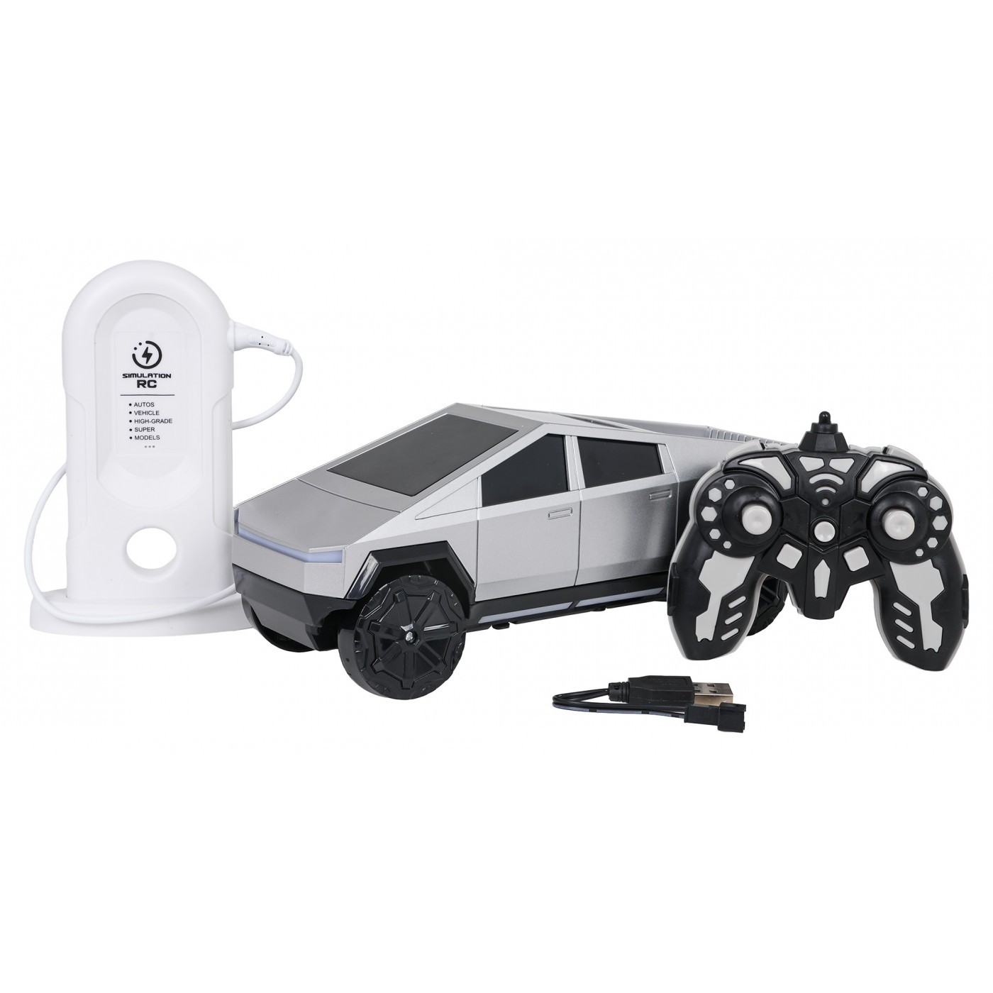 R/C Auto TRACK Stříbrná + nabíjecí stanice
