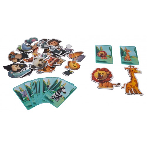 Magnetické puzzle + kniha Safari