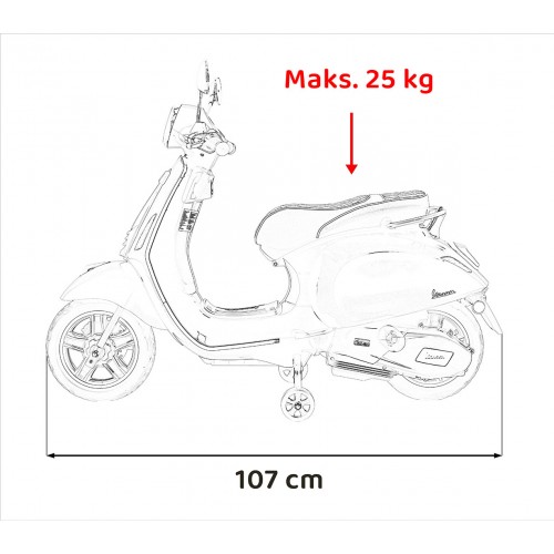 Automobilový skútr Vespa ROMA White