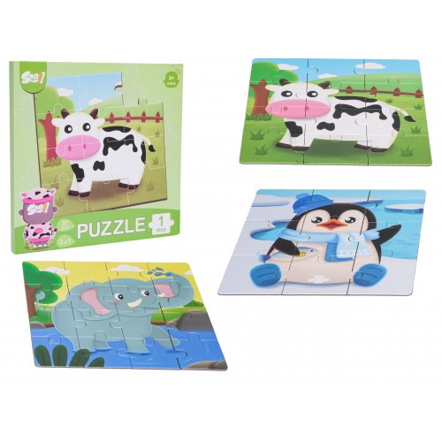 Magnetické puzzle Zvířátka + kniha