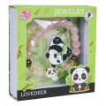 Sada šperků s náramkem panda růžová