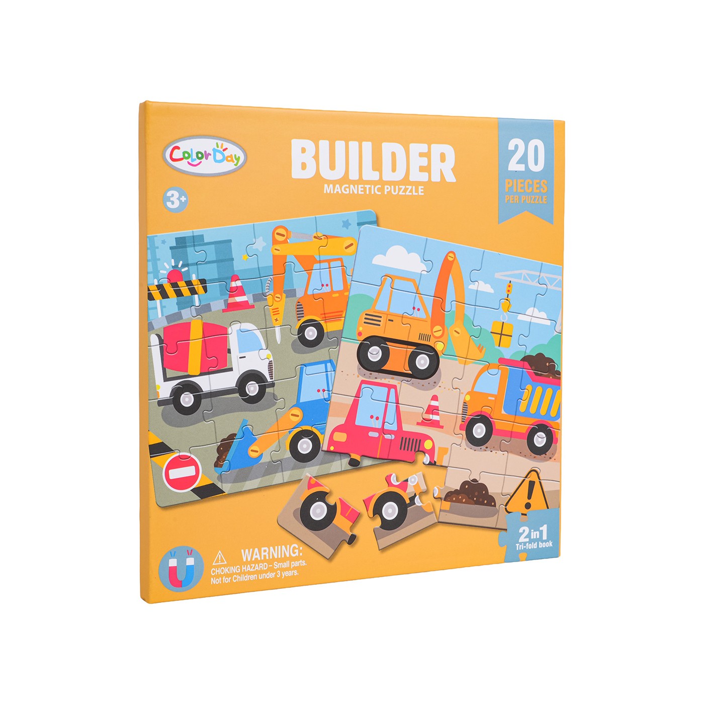 Magnetické puzzle Staveniště + Kniha