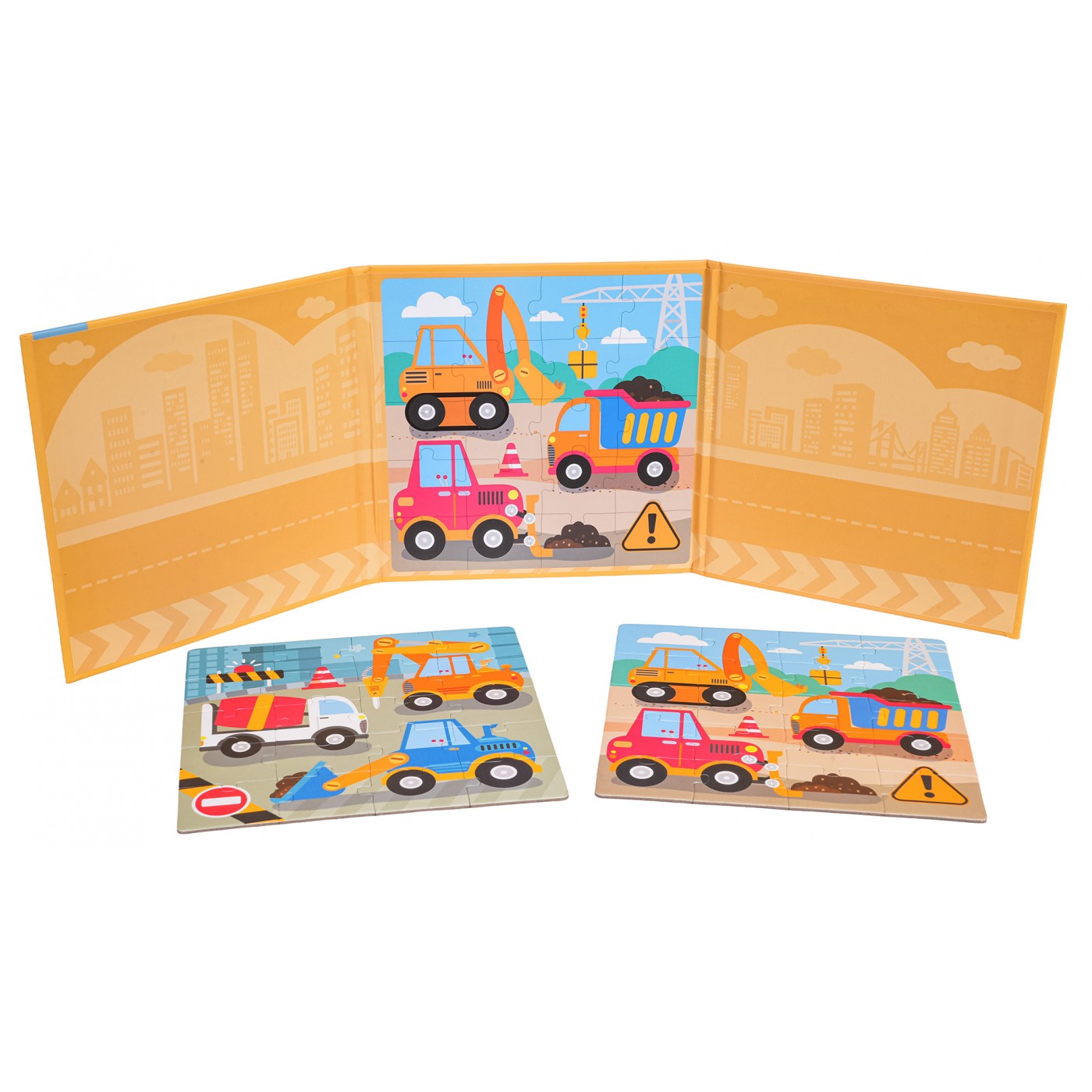 Magnetické puzzle Staveniště + Kniha