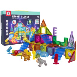 Sada 3D magnetických bloků ZOO, 64 dílků.