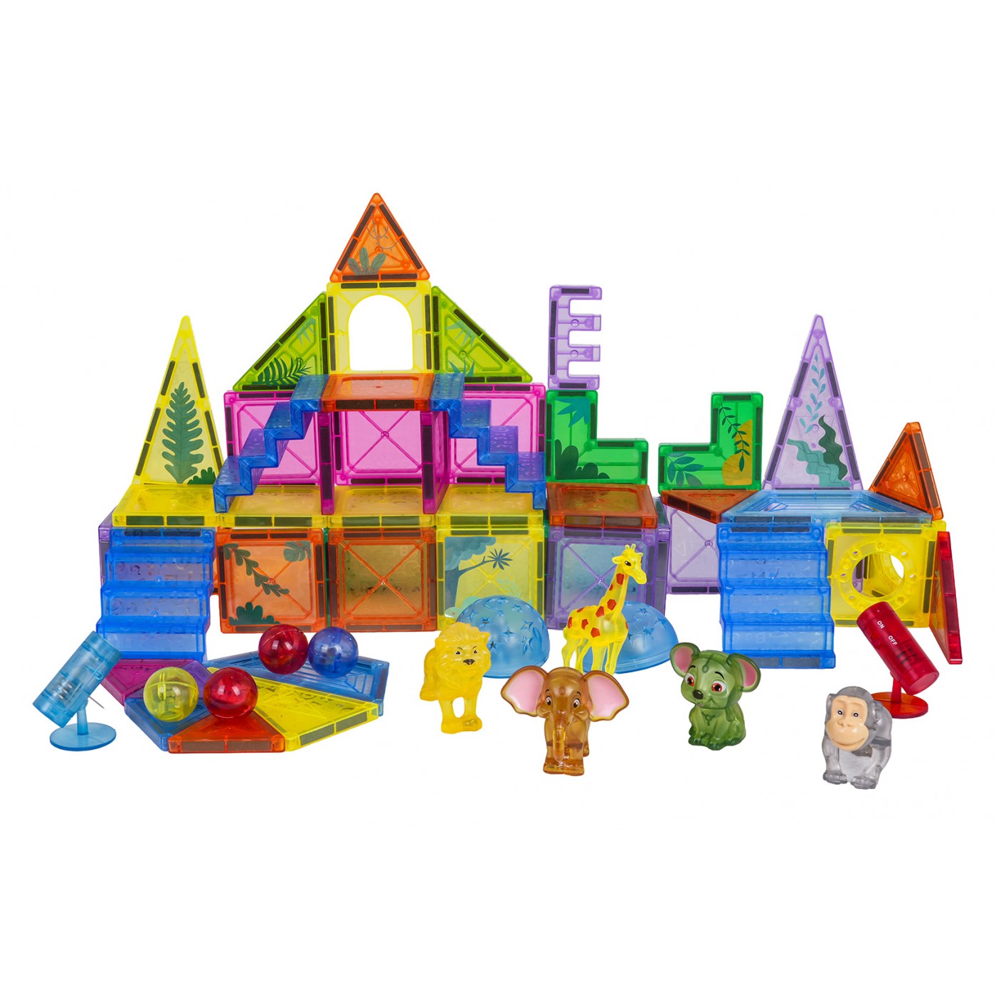 Sada 3D magnetických bloků ZOO, 64 dílků.
