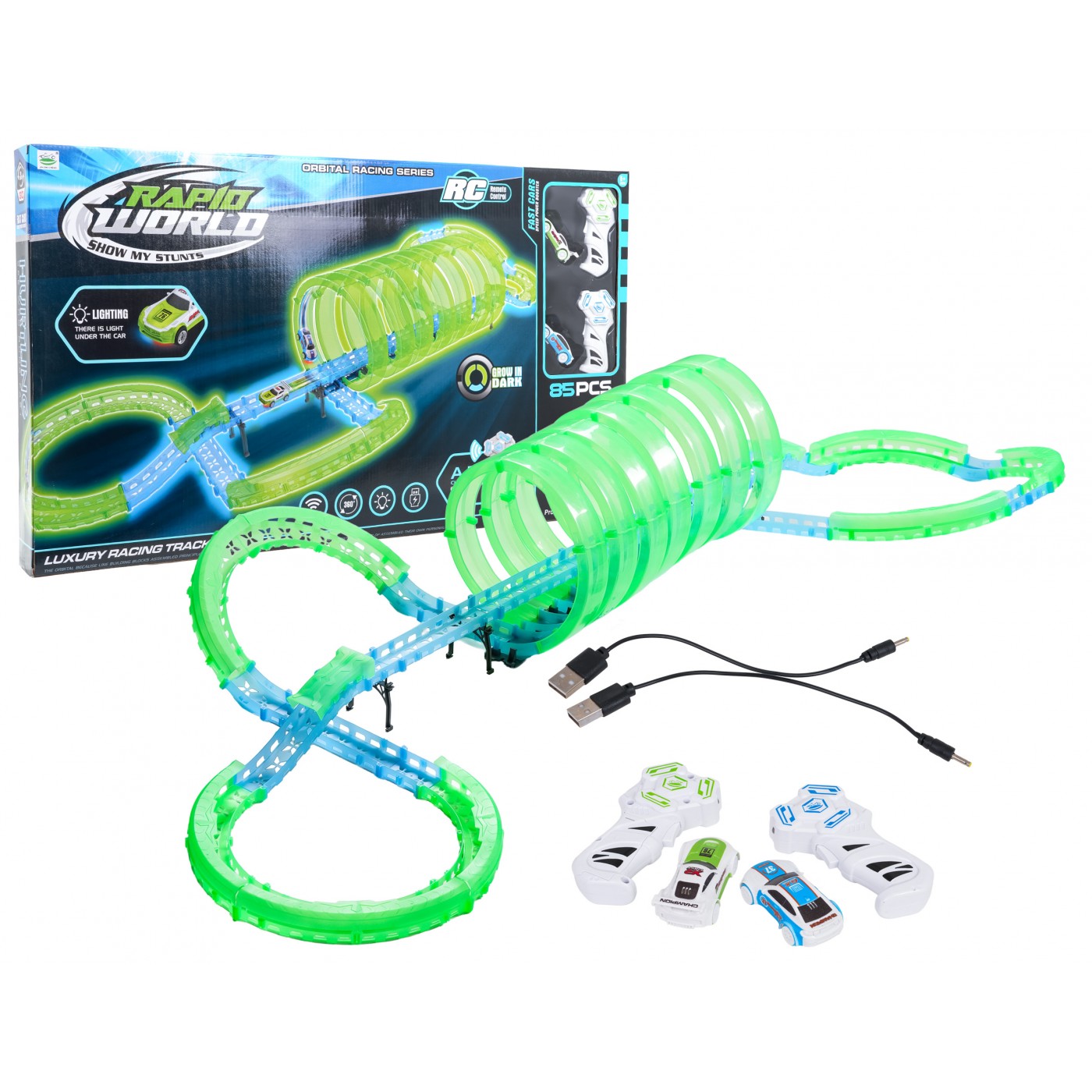 Závodní dráha Glow in the Dark 85ks.
