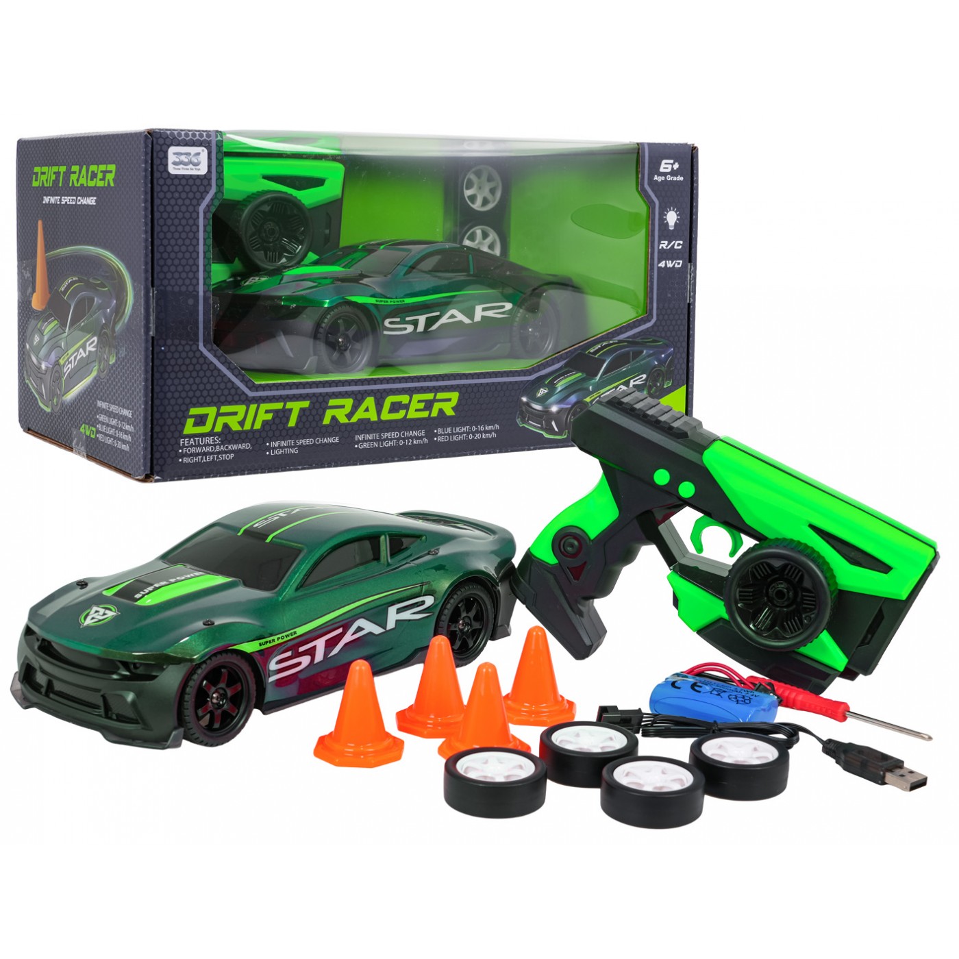 R/C STAR Zelené vozidlo