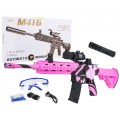 Puška M416 Pink Water Diabolo + příslušenství