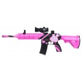 Puška M416 Pink Water Diabolo + příslušenství