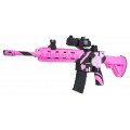 Puška M416 Pink Water Diabolo + příslušenství