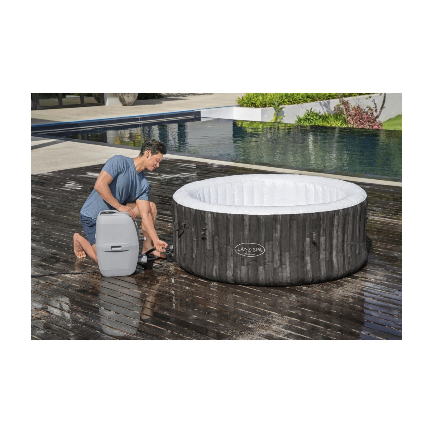 Bahamas Lay-Z-Spa Garden Spa BESTWAY 4místný kryt čerpadla Filtr