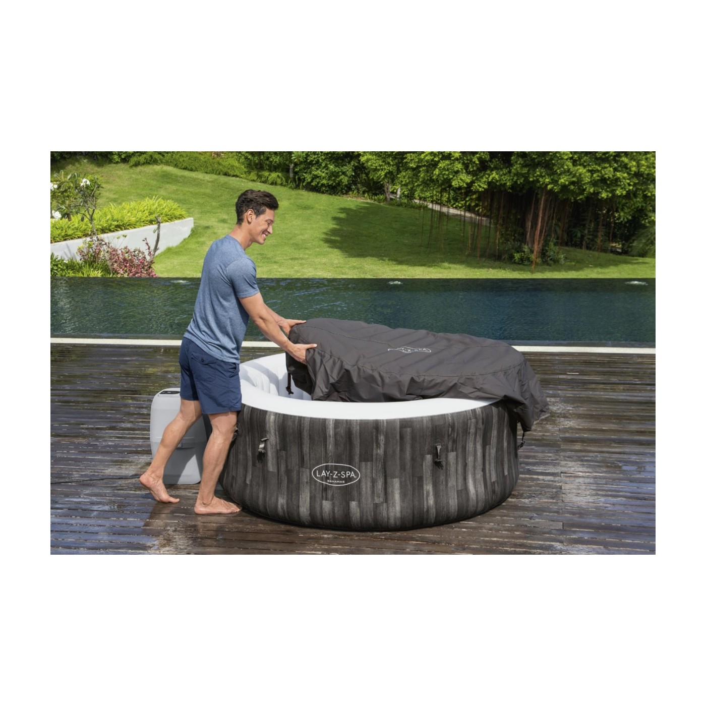 Bahamas Lay-Z-Spa Garden Spa BESTWAY 4místný kryt čerpadla Filtr