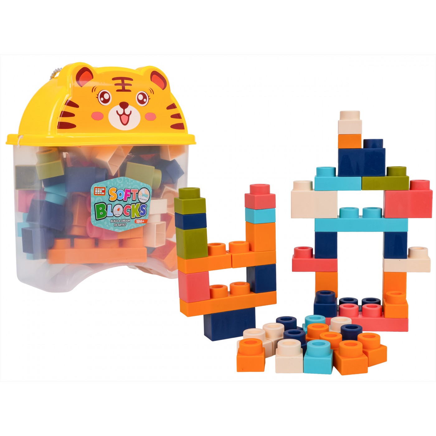 Sada měkkých bloků 44 dílů. + Balení Tigger