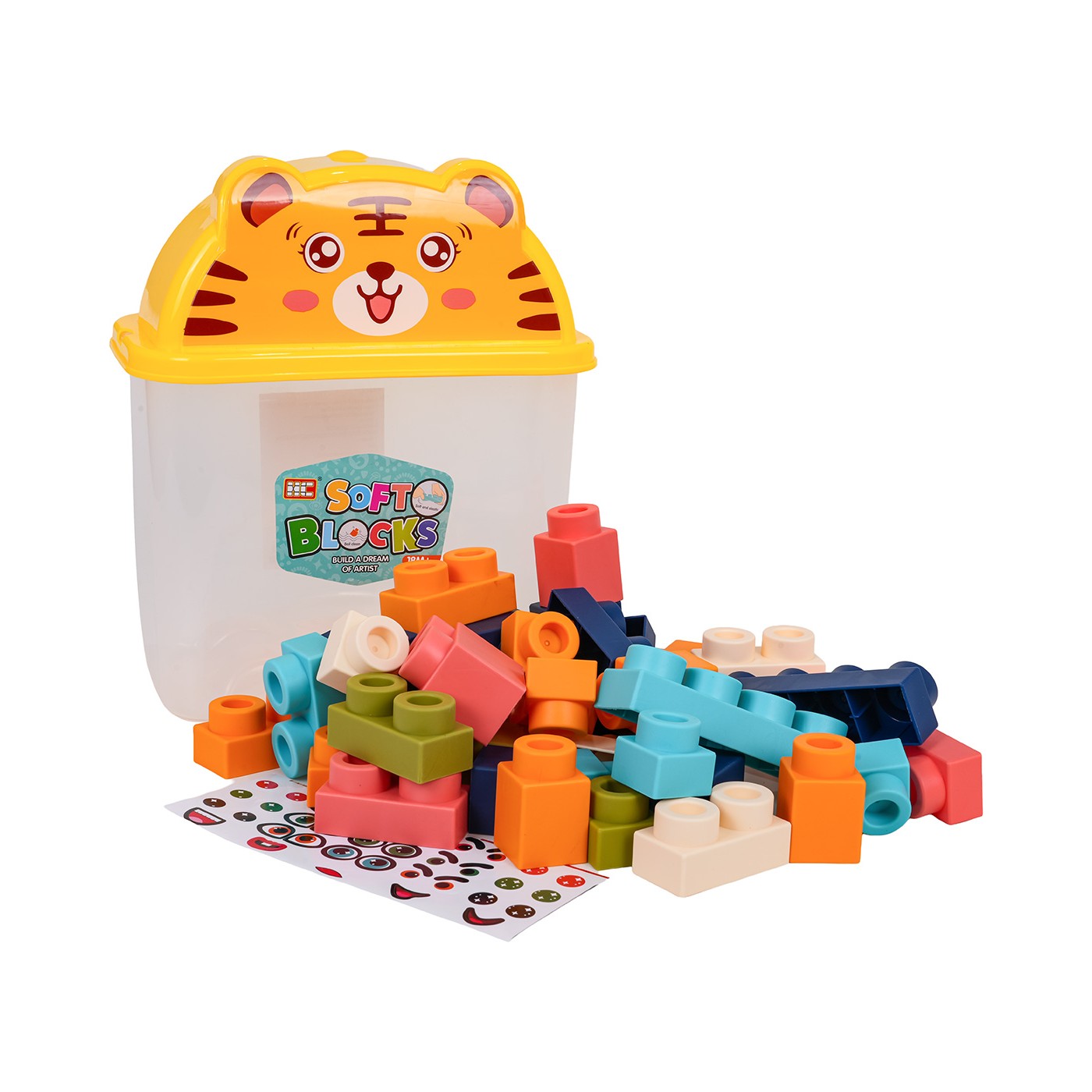 Sada měkkých bloků 44 dílů. + Balení Tigger