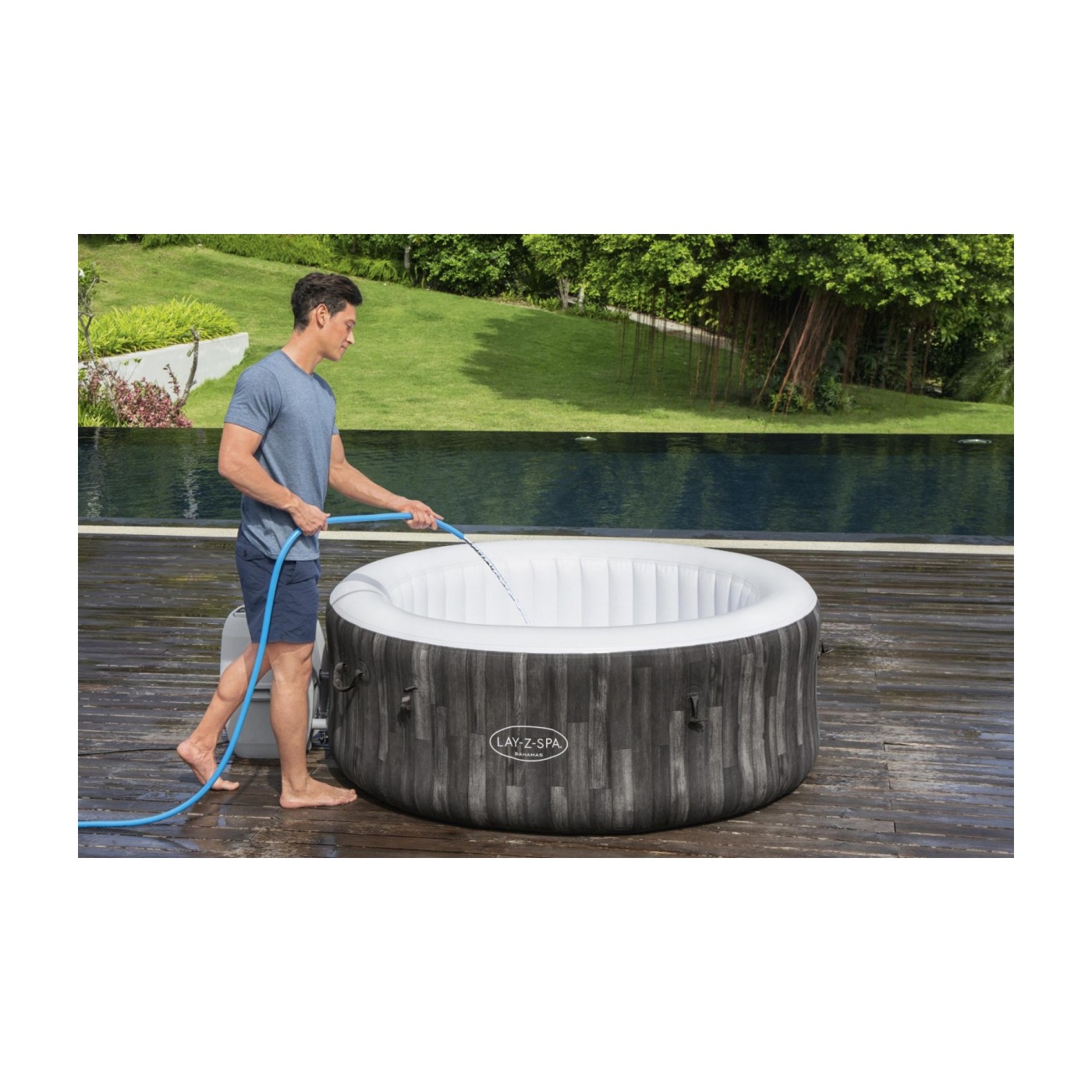Bahamas Lay-Z-Spa Garden Spa BESTWAY 4místný kryt čerpadla Filtr