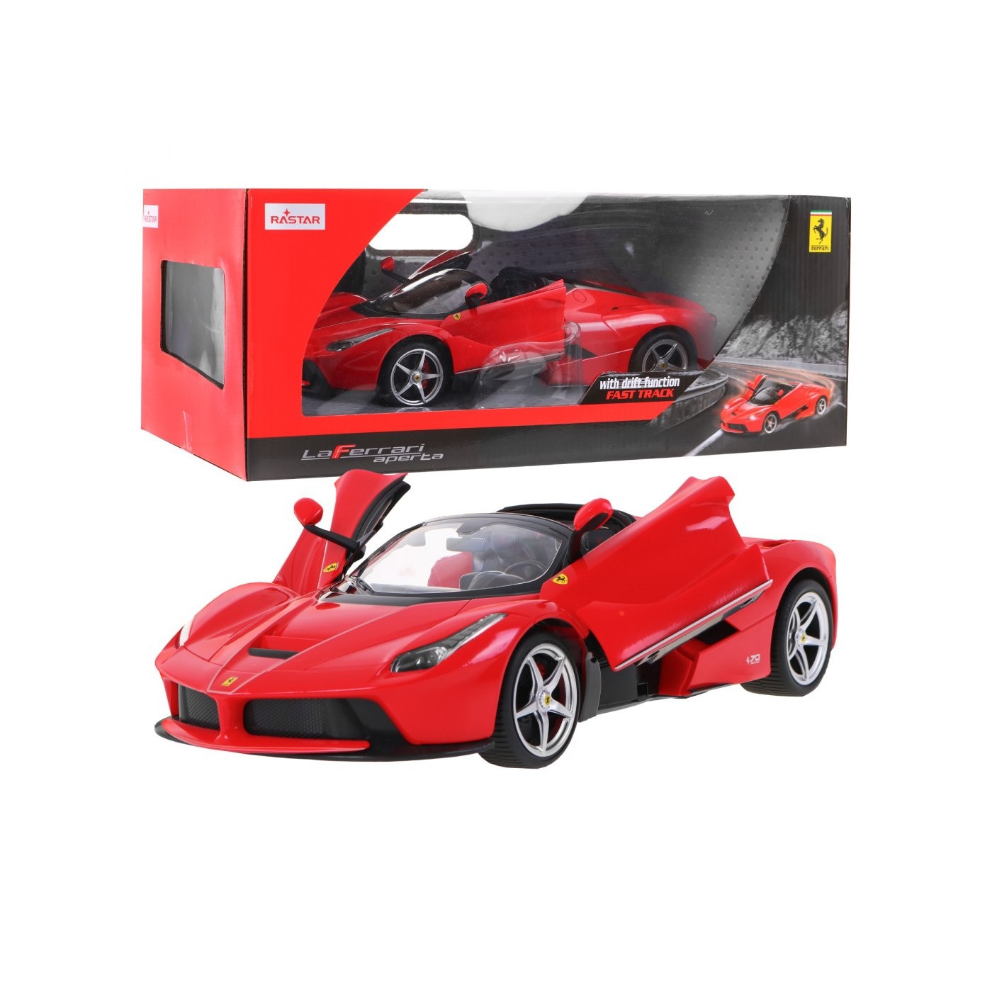 Ferrari LaFerrari Aperta červená RASTAR model 1:14 Dálkové ovládání auta + 2,4 GHz dálkové ovládání