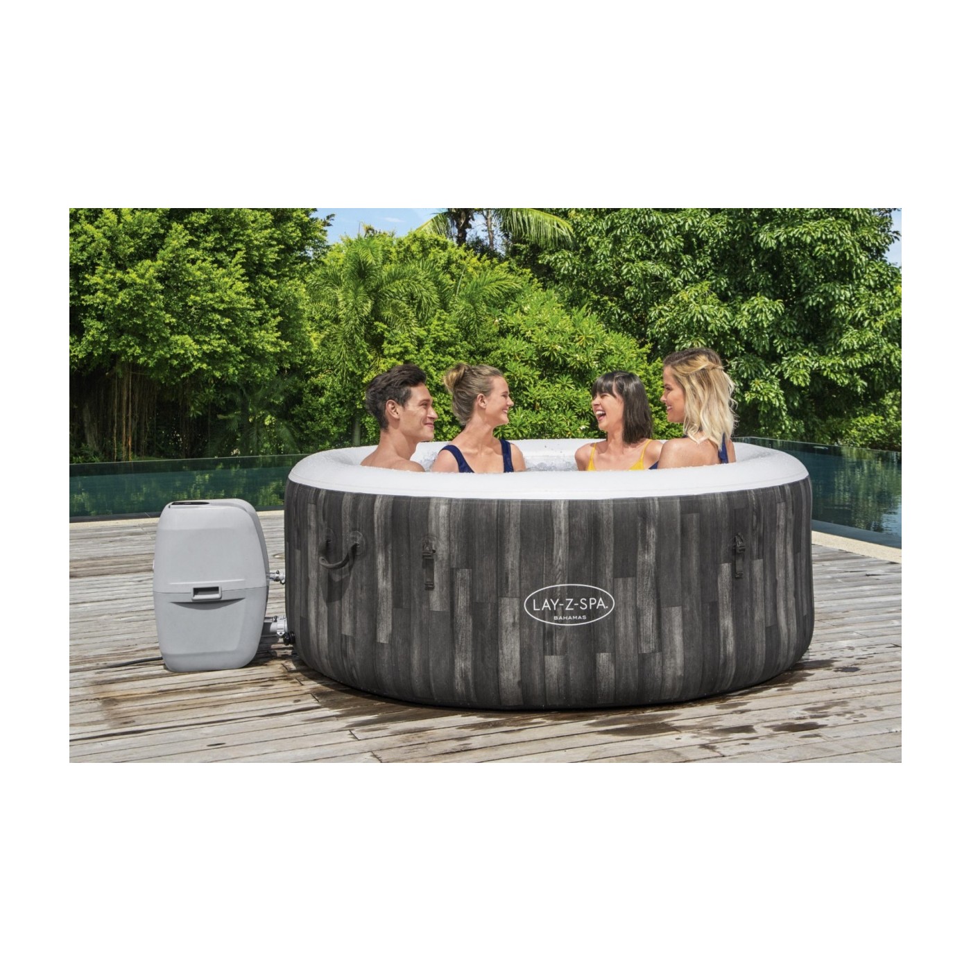 Bahamas Lay-Z-Spa Garden Spa BESTWAY 4místný kryt čerpadla Filtr