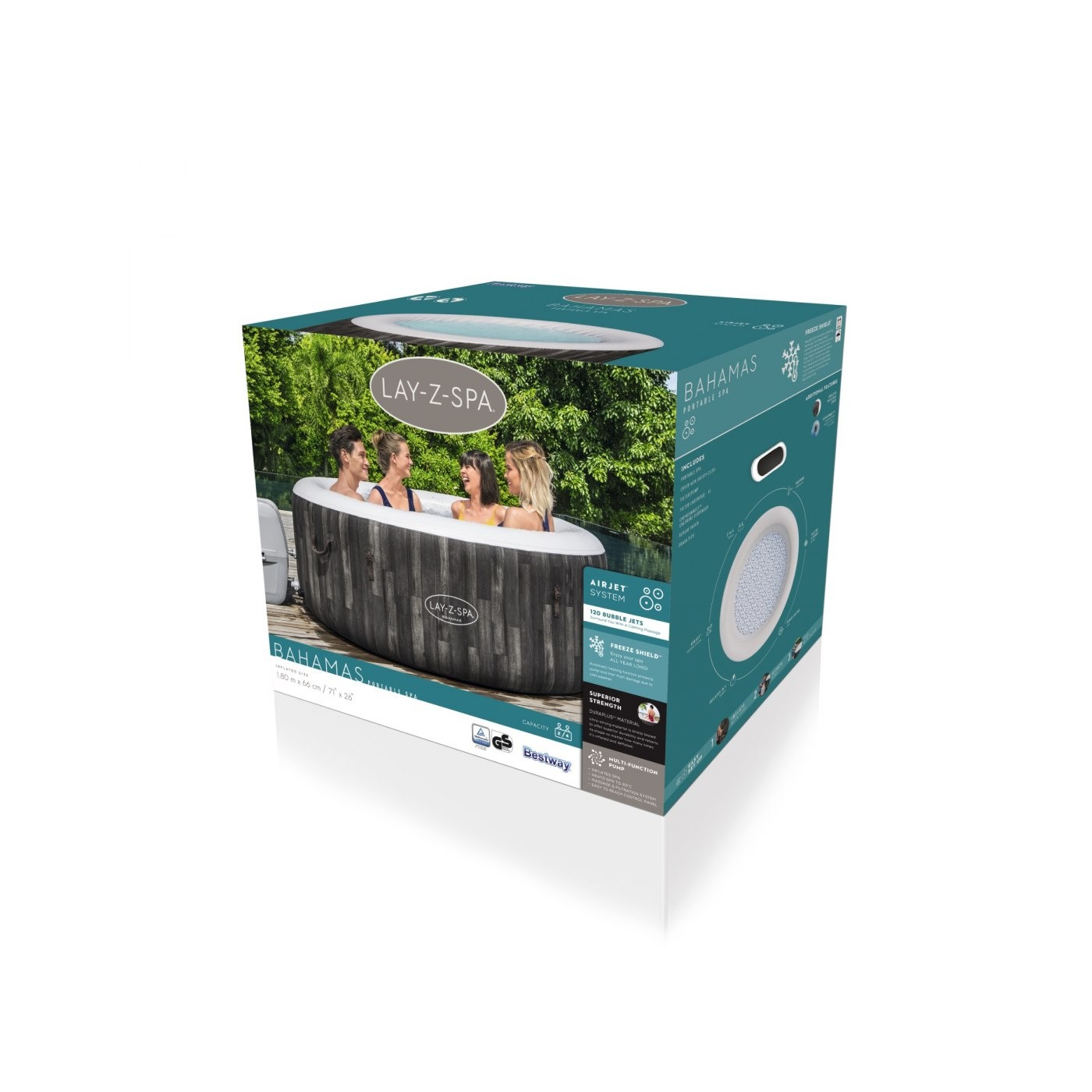 Bahamas Lay-Z-Spa Garden Spa BESTWAY 4místný kryt čerpadla Filtr