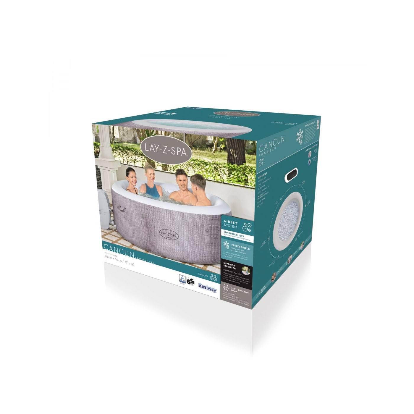 Cancun Lay-Z-Spa AirJet Spa Garden BESTWAY 4místný kryt filtru čerpadla