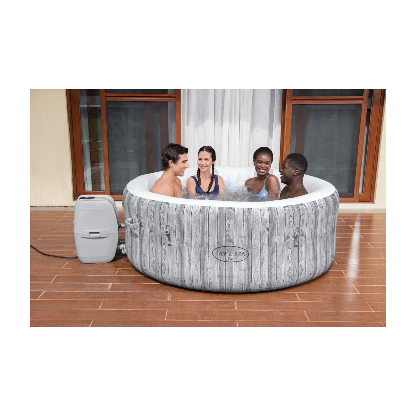 Fidži Lay-Z-Spa Home Spa BESTWAY 4místný filtr čerpadla ChemConnect