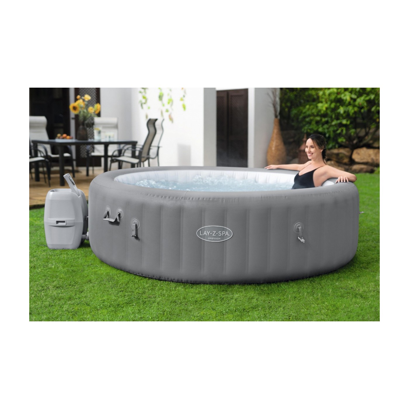 Grenada Lay-Z-Spa AirJet Jacuzzi BESTWAY 8místný krytový filtr čerpadla