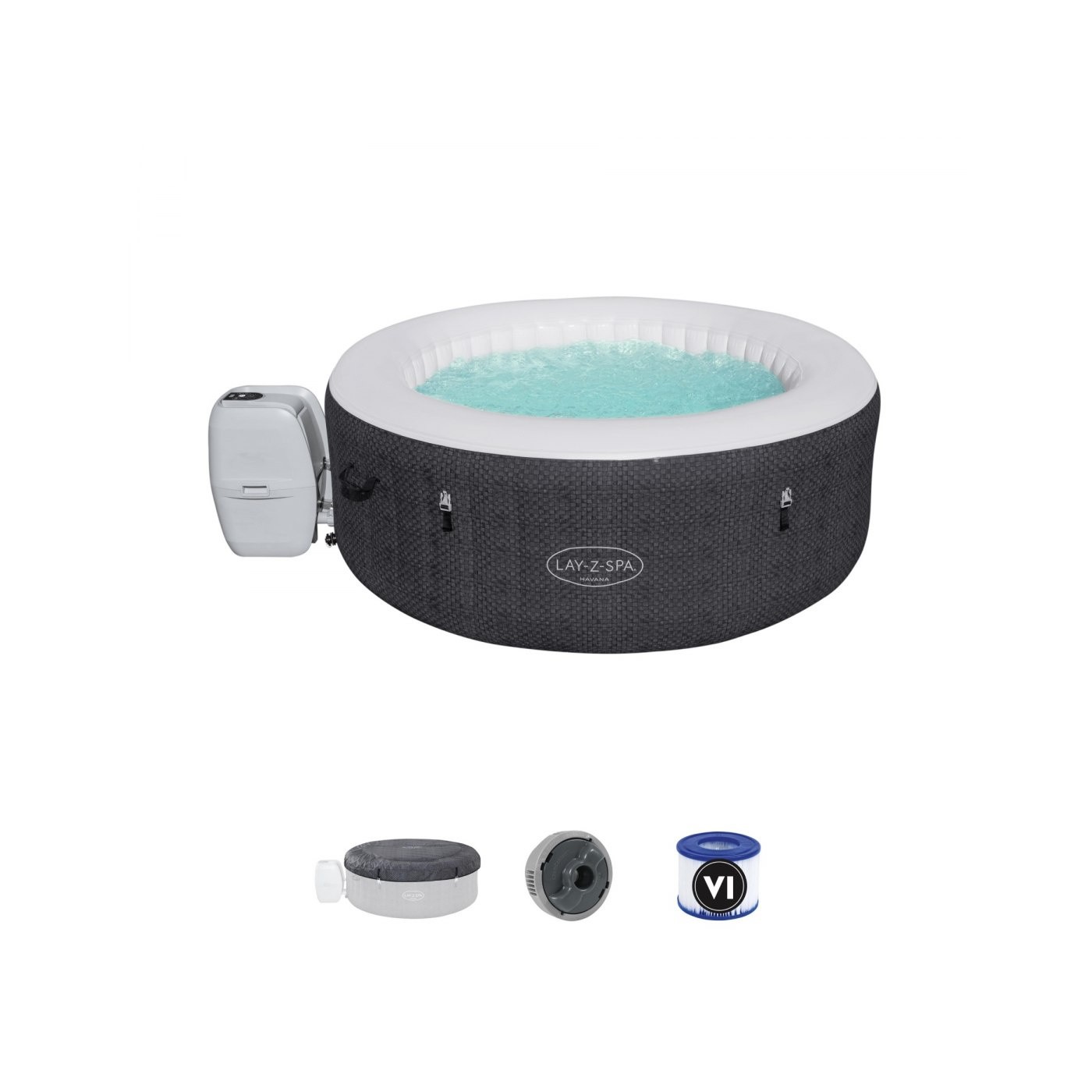Havana Lay-Z-Spa AirJet Jacuzzi Garden BESTWAY 4místné příslušenství čerpadla