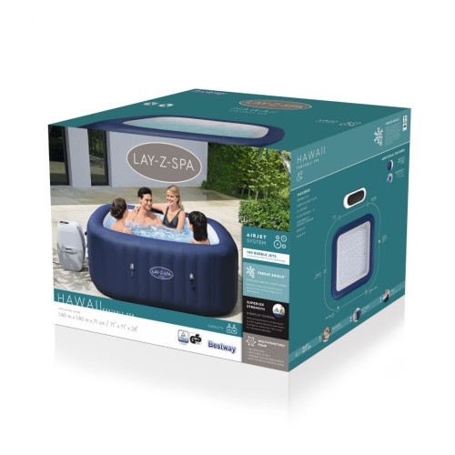 Hawaii Lay-Z-Spa AirJet Spa Garden BESTWAY 6místný kryt filtru ChemConnect